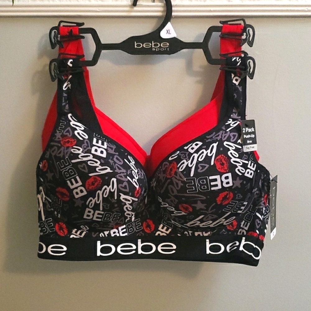 2-pack Bebe Sport Bra Padded Underwire S